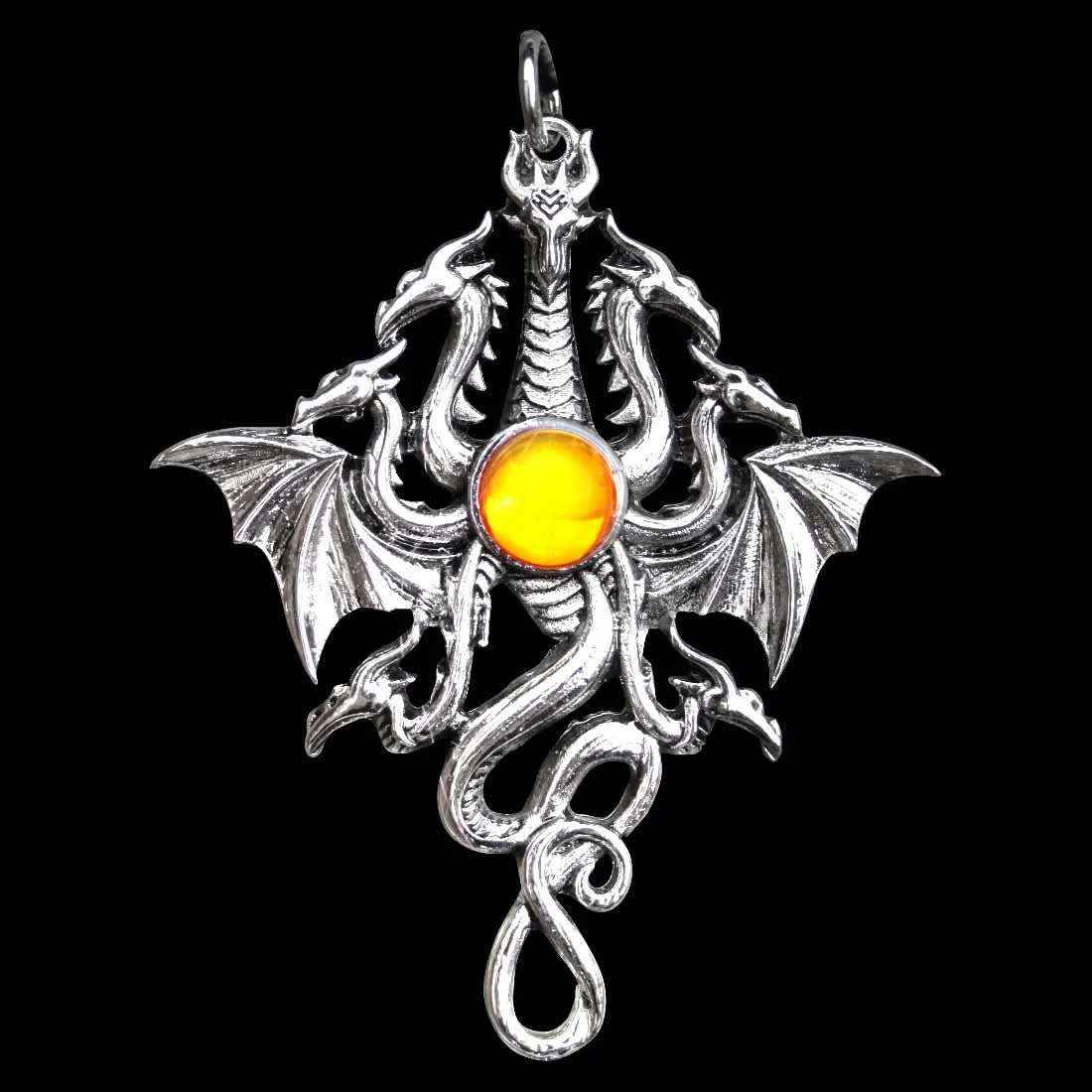 Hydra von Lerna Anhänger Briar mystischer Schmuck Fabelwesen Kette Schmuckbeutel