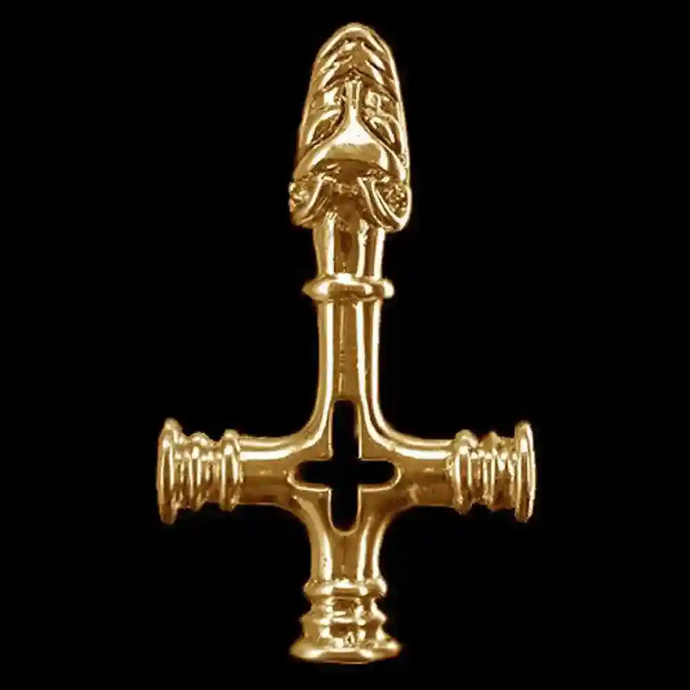 Isländischer Wolfskreuz Bronze Anhänger Schmuck - Kreuze - 50x30mm - Firma Holzenplotz - Silberketten-Goldketten.de 