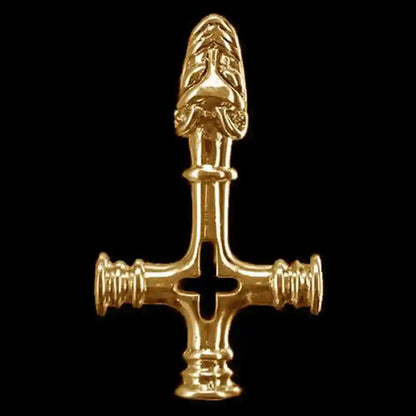 Isländischer Wolfskreuz Bronze Anhänger Schmuck - Kreuze - 50x30mm - Firma Holzenplotz - Silberketten-Goldketten.de 