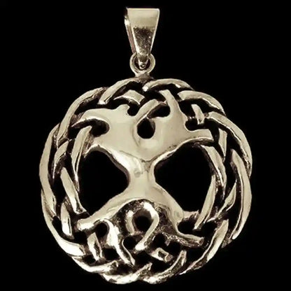 Keltenanhänger Weltenesche Bronze Yggdrasil Schmuck - Keltische Knoten , Pflanzen , Sonstige Tiere - 39x29mm