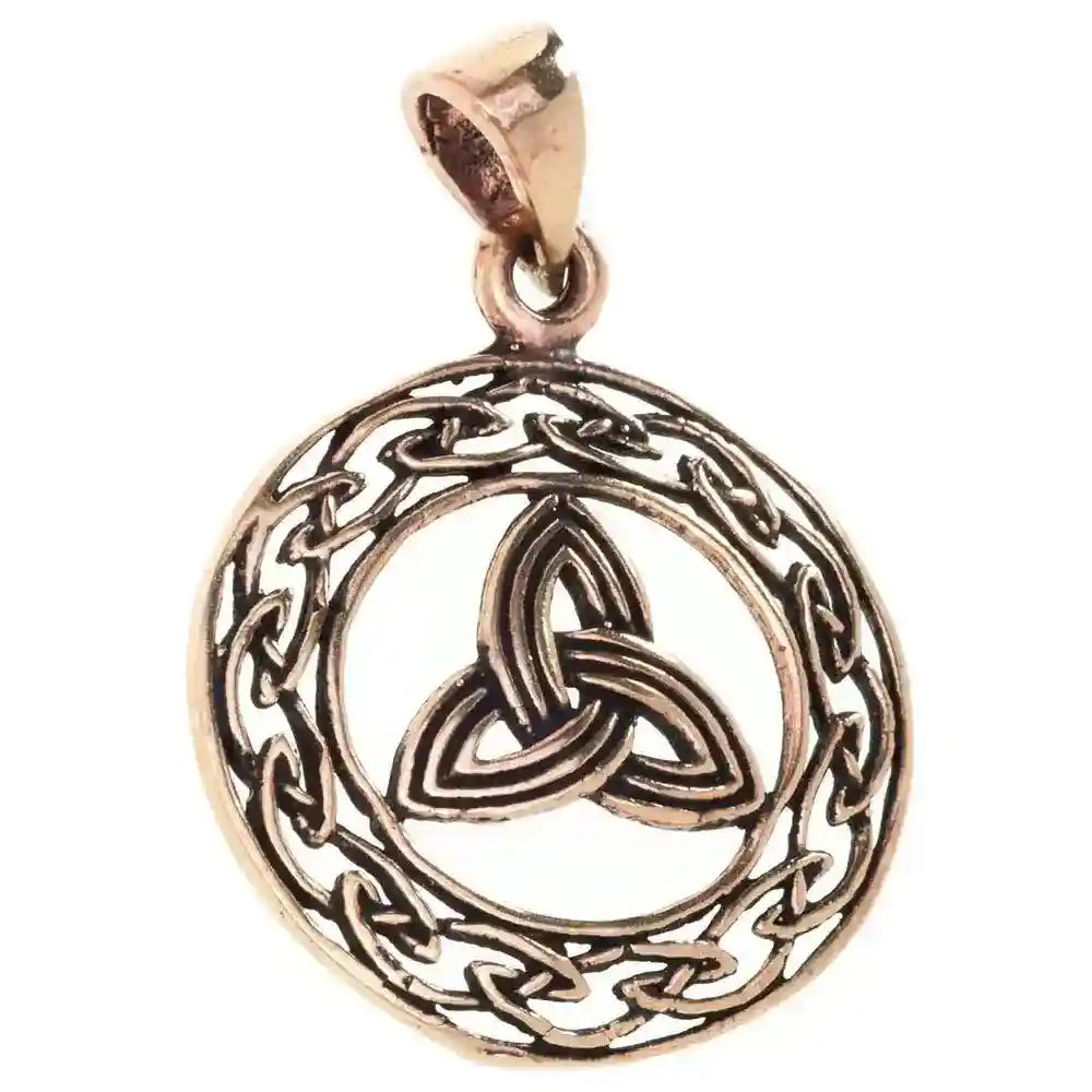Keltische Dreiheit Bronze Anhänger Schmuck - Keltische Knoten - 38x28mm
