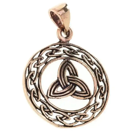 Keltische Dreiheit Bronze Anhänger Schmuck - Keltische Knoten - 38x28mm