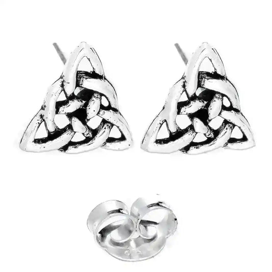 Keltische Knoten Ohrstecker 925er Silber Schmuck - Firma Holzenplotz - Silberketten-Goldketten.de 