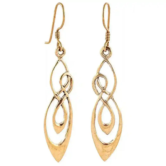 Keltische Ohrhänger, Ohrringe Nemain Bronze Schmuck - Firma Holzenplotz - Silberketten-Goldketten.de 