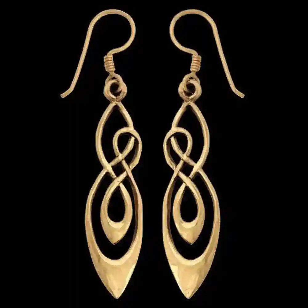 Keltische Ohrhänger, Ohrringe Nemain Bronze Schmuck - Firma Holzenplotz - Silberketten-Goldketten.de 