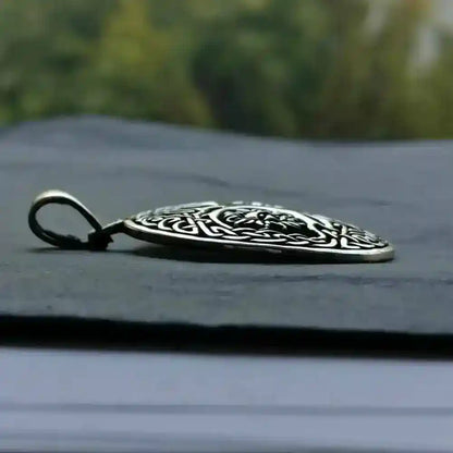 Keltischer Anhänger Baum mit Sonne & Mond Silber Anhänger 925er Silber - Firma Holzenplotz - Silberketten-Goldketten.de 
