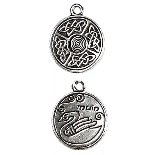 Keltischer Astrologie Anhänger: Muin - Kelten , Keltische Knoten - Durchmesser 23mm
