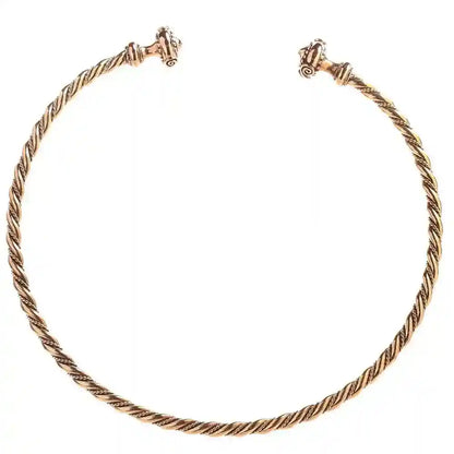 Keltischer Frauen Torques Frauen Halsreif Handarbeit Bronze 12,5 cm 