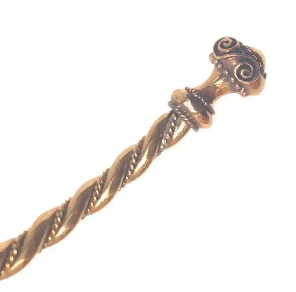 Keltischer Frauen Torques Frauen Halsreif Handarbeit Bronze 12,5 cm 