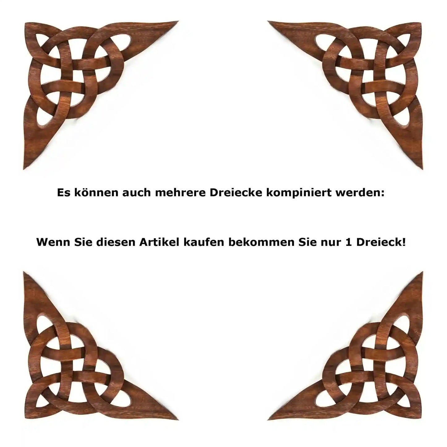 Keltischer Knoten  35 cm Holz-Wandbild  handgemacht handmade celtic Kelten Holz 