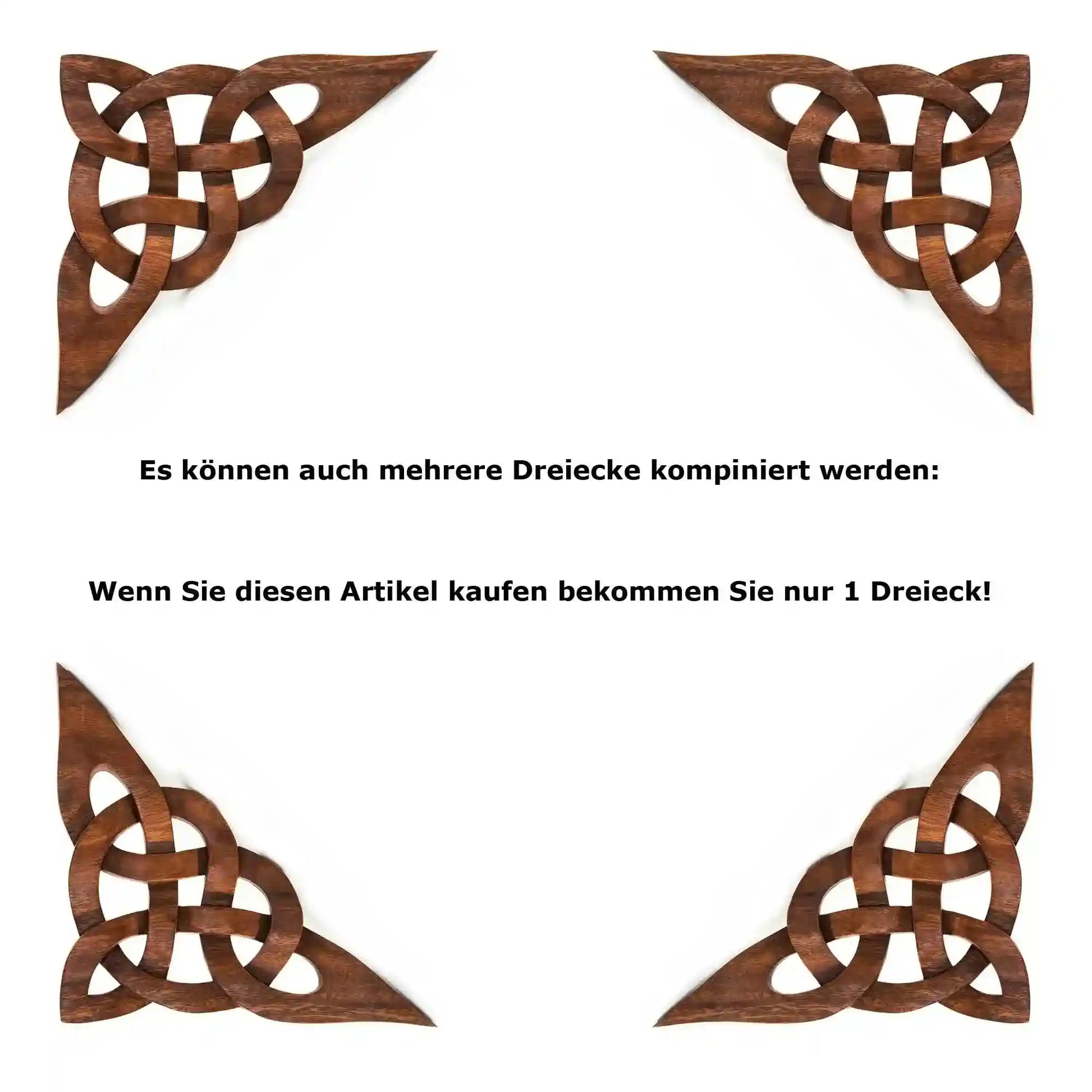 Keltischer Knoten  35 cm Holz-Wandbild  handgemacht handmade celtic Kelten Holz 