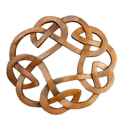 Keltischer Knoten  ca. 25 cm Wandschmuck Wandbild Wand Deko Handarbeit aus Holz