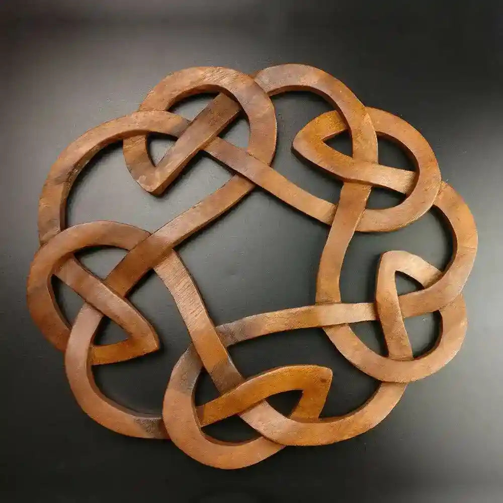 Keltischer Knoten  ca. 25 cm Wandschmuck Wandbild Wand Deko Handarbeit aus Holz