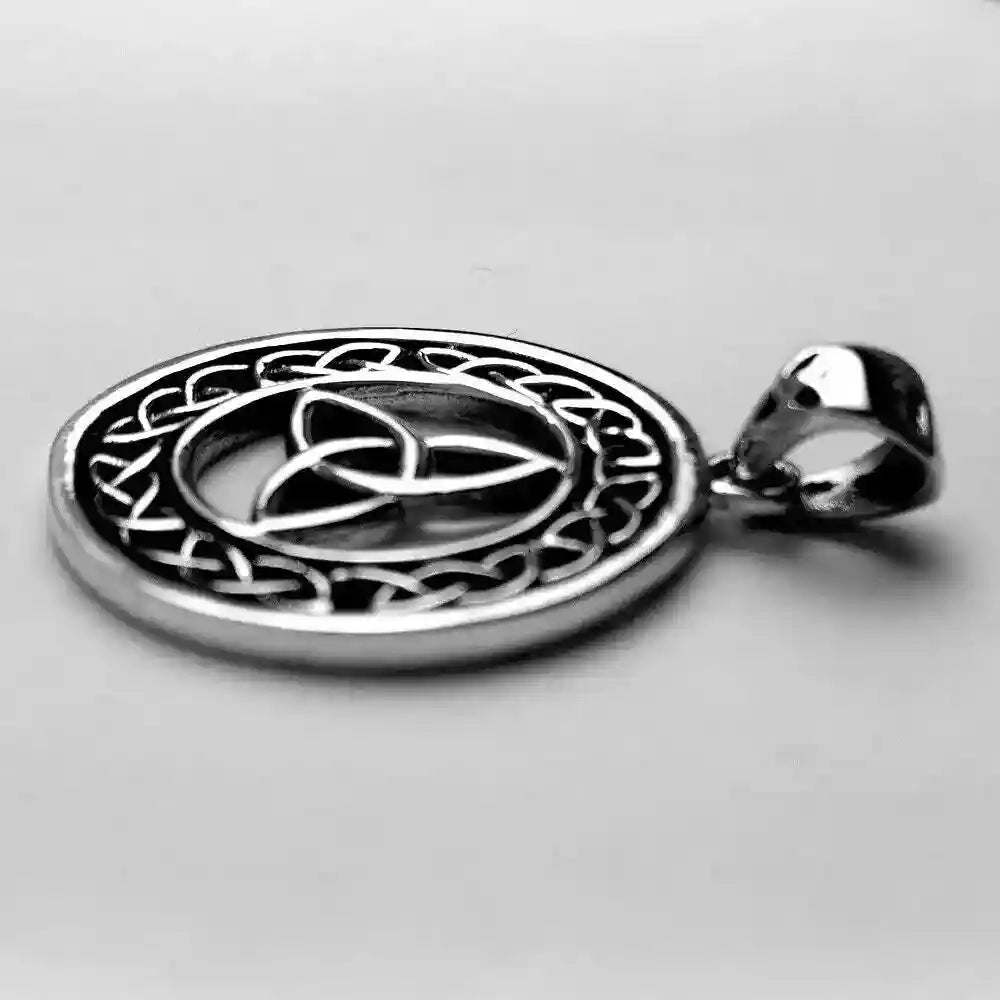 Keltischer Knoten Schmuck Anhänger 925er Silber - Dreieck-Knoten 24mm
