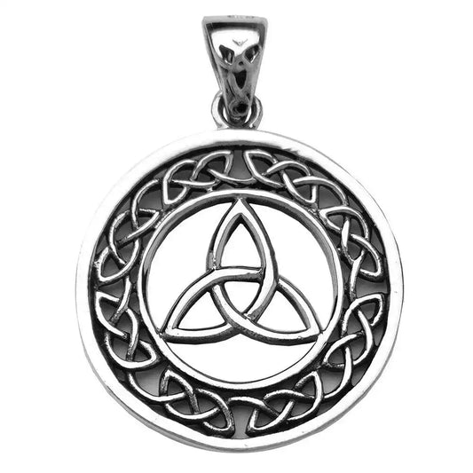 Keltischer Knoten Schmuck Anhänger 925er Silber - Dreieck-Knoten 24mm