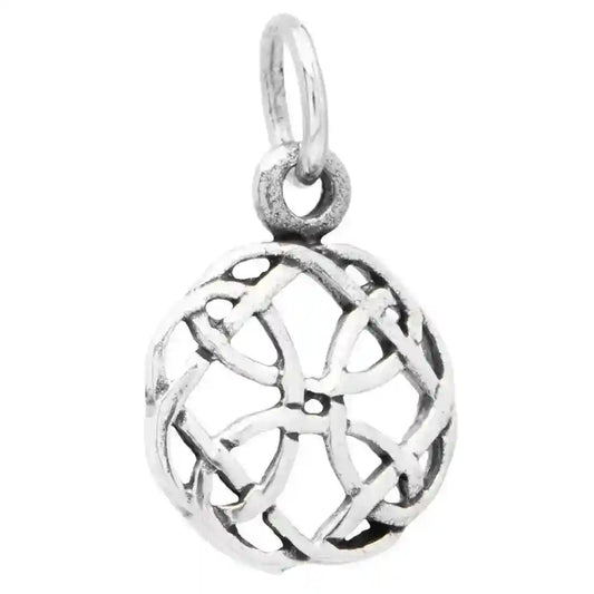 Keltischer Knoten Schmuck Anhänger 925er Silber Durchmesser 12mm - Firma Holzenplotz - Silberketten-Goldketten.de 