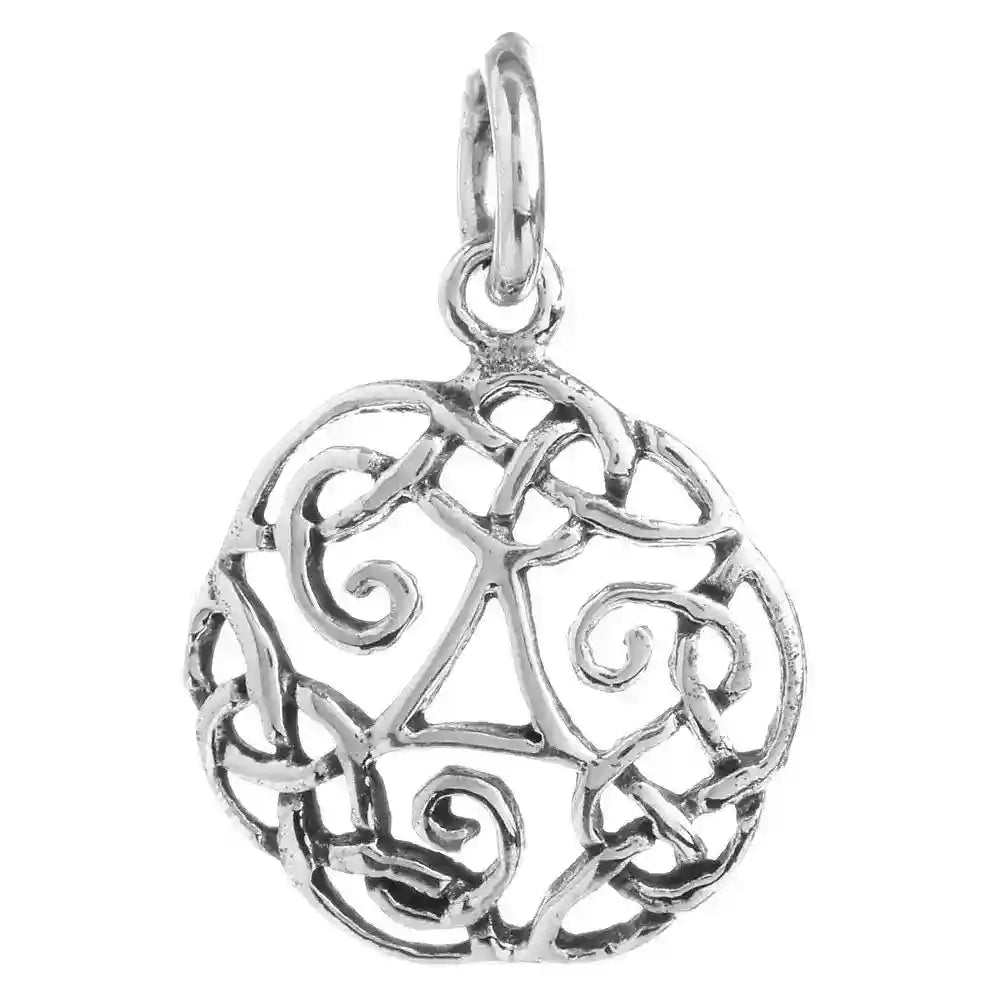 Keltischer Knoten Schmuck Anhänger 925er Silber - Keltische Knoten - Durchmesser 16mm