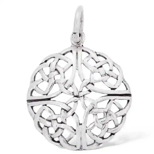 Keltischer Knoten Schmuck Anhänger 925er Silber Durchmesser 20mm - Firma Holzenplotz - Silberketten-Goldketten.de 