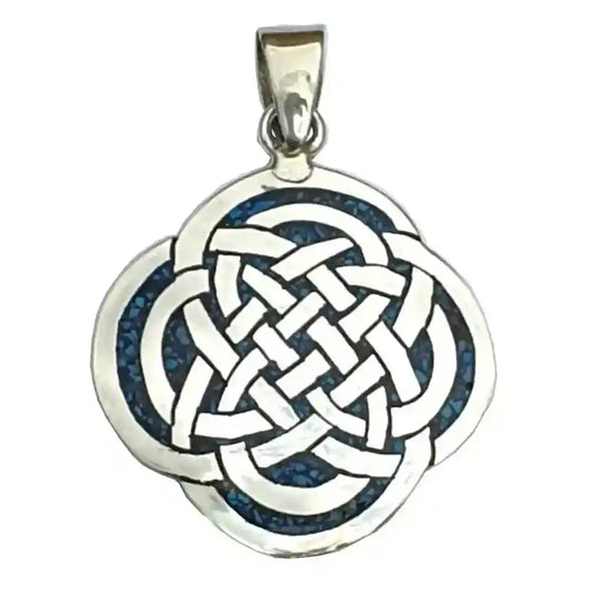 Keltischer Knoten Schmuck Anhänger 925er Silber echter Türkis - Firma Holzenplotz - Silberketten-Goldketten.de 