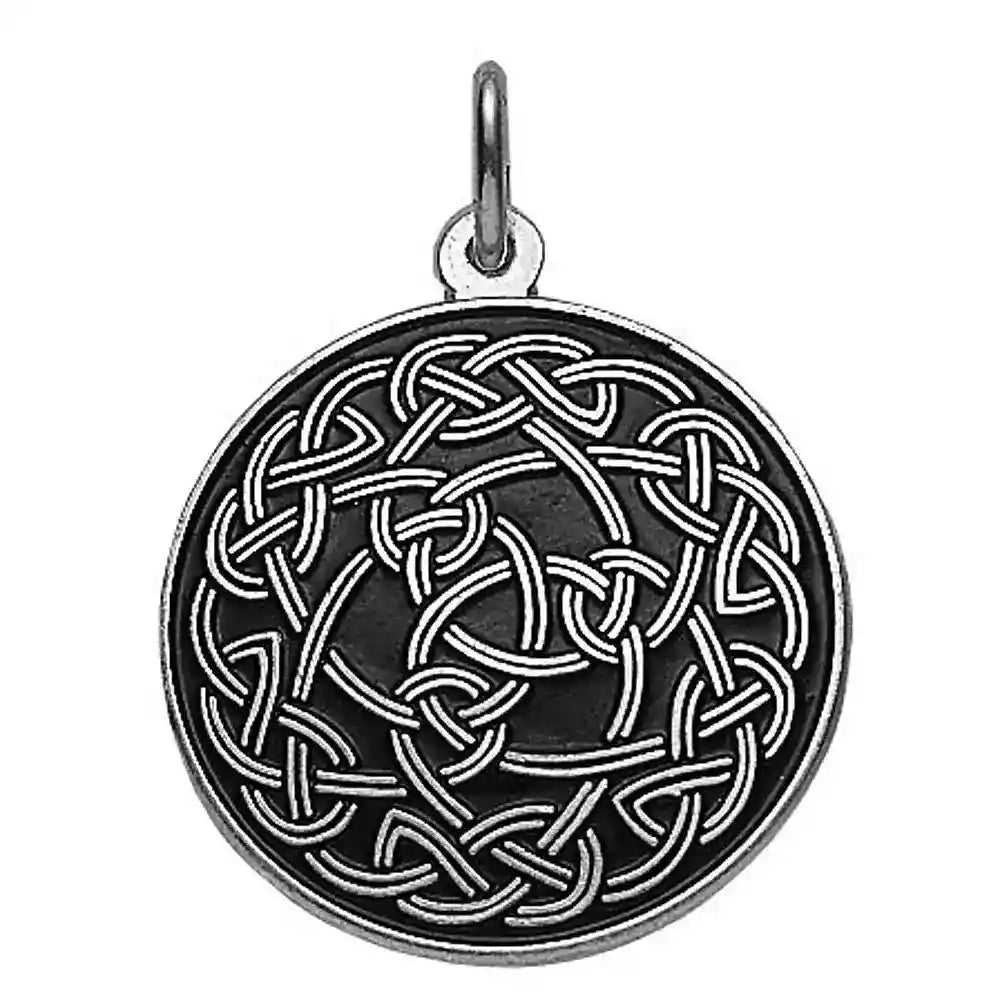 Keltischer Knoten Schmuck Anhänger versilbert 25mm