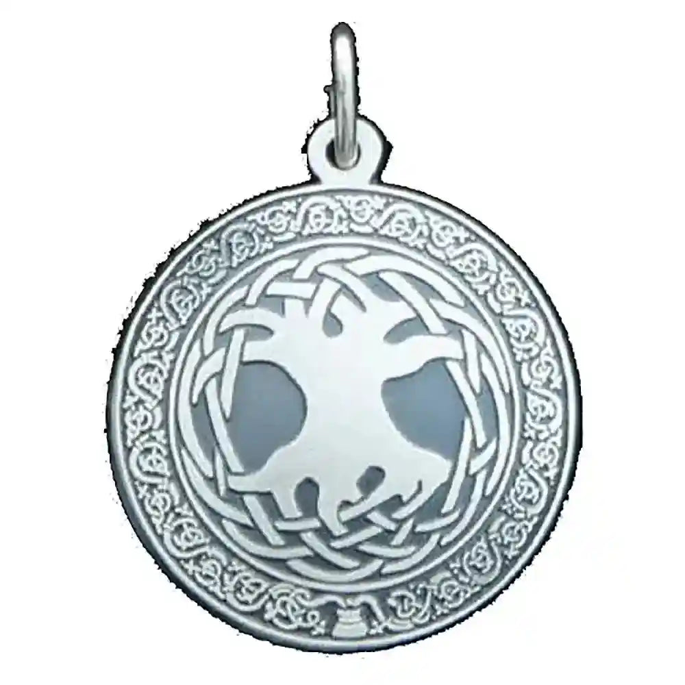 Keltischer Lebensbaum Schmuck Anhänger versilbert - Lebensbaum -