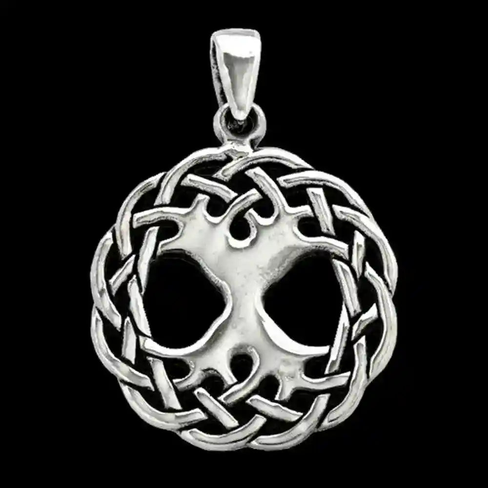 Keltischer Lebensbaum - Weltenesche Baum mittel 925 Silber