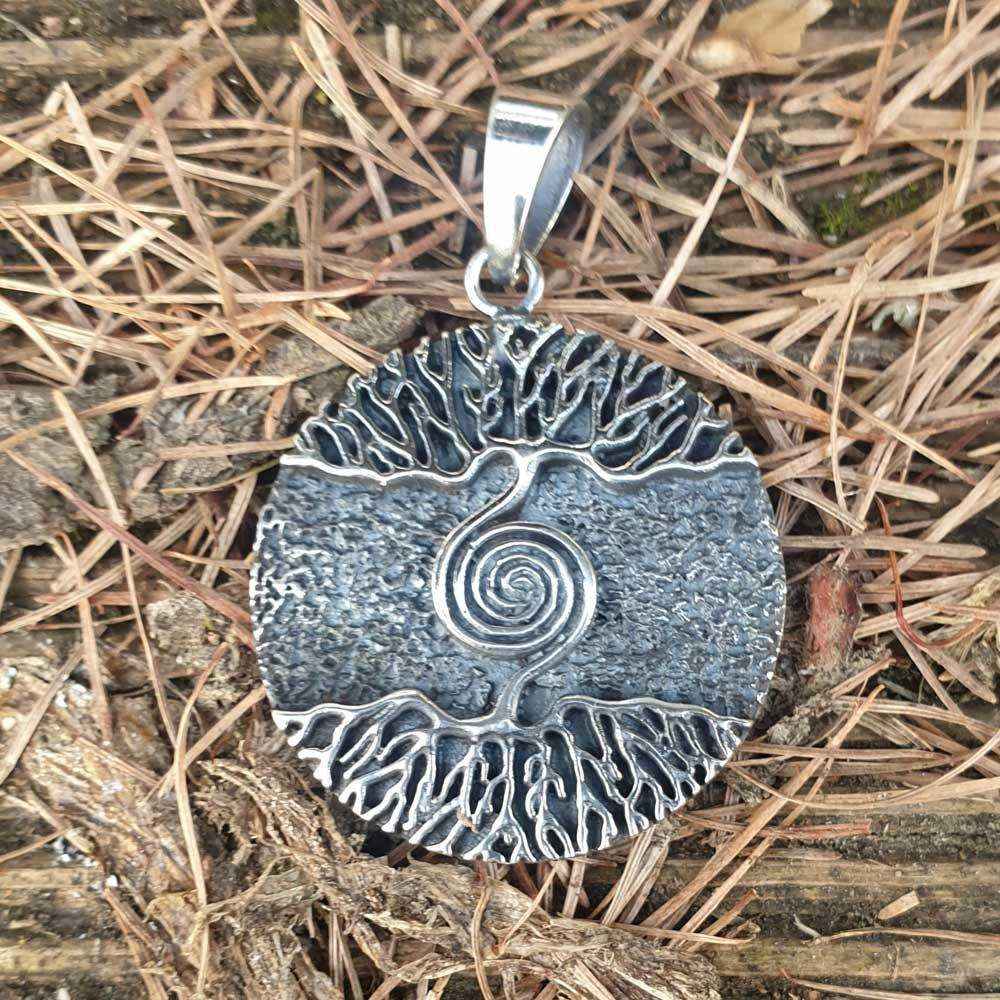 Keltischer Lebensbaum - Weltenesche Silber Anhänger 925 Baum - Firma Holzenplotz - Silberketten-Goldketten.de 