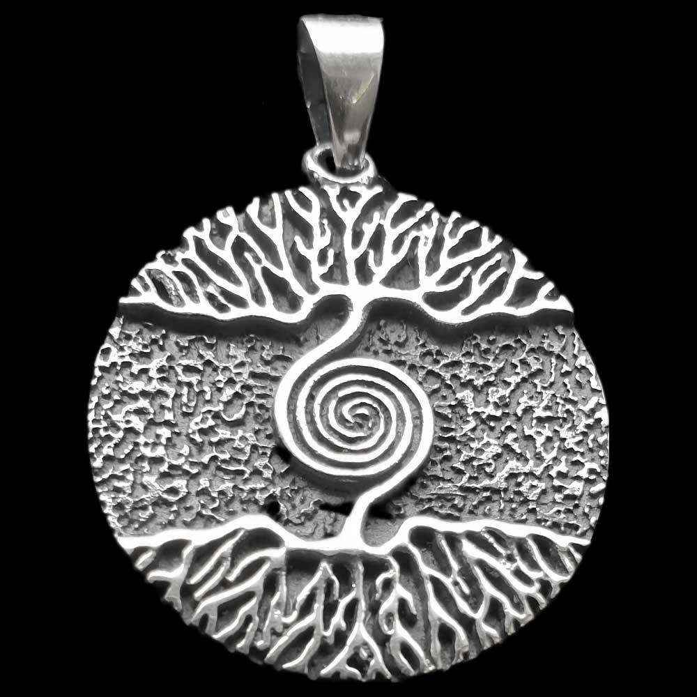 Keltischer Lebensbaum - Weltenesche Silber Anhänger 925 Baum - Firma Holzenplotz - Silberketten-Goldketten.de 