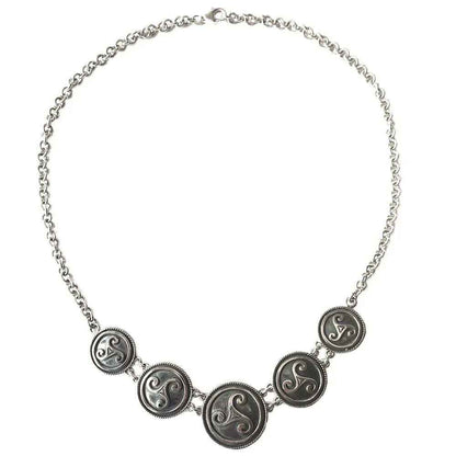 Keltisches Collier Triskele Kette 925er Silber Celtic - Firma Holzenplotz - Silberketten-Goldketten.de 