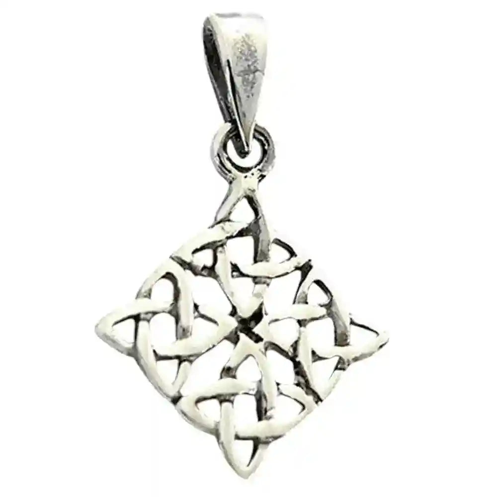 keltisches Erdsymbol klein Schmuck Anhänger 925er Silber 25x17mm