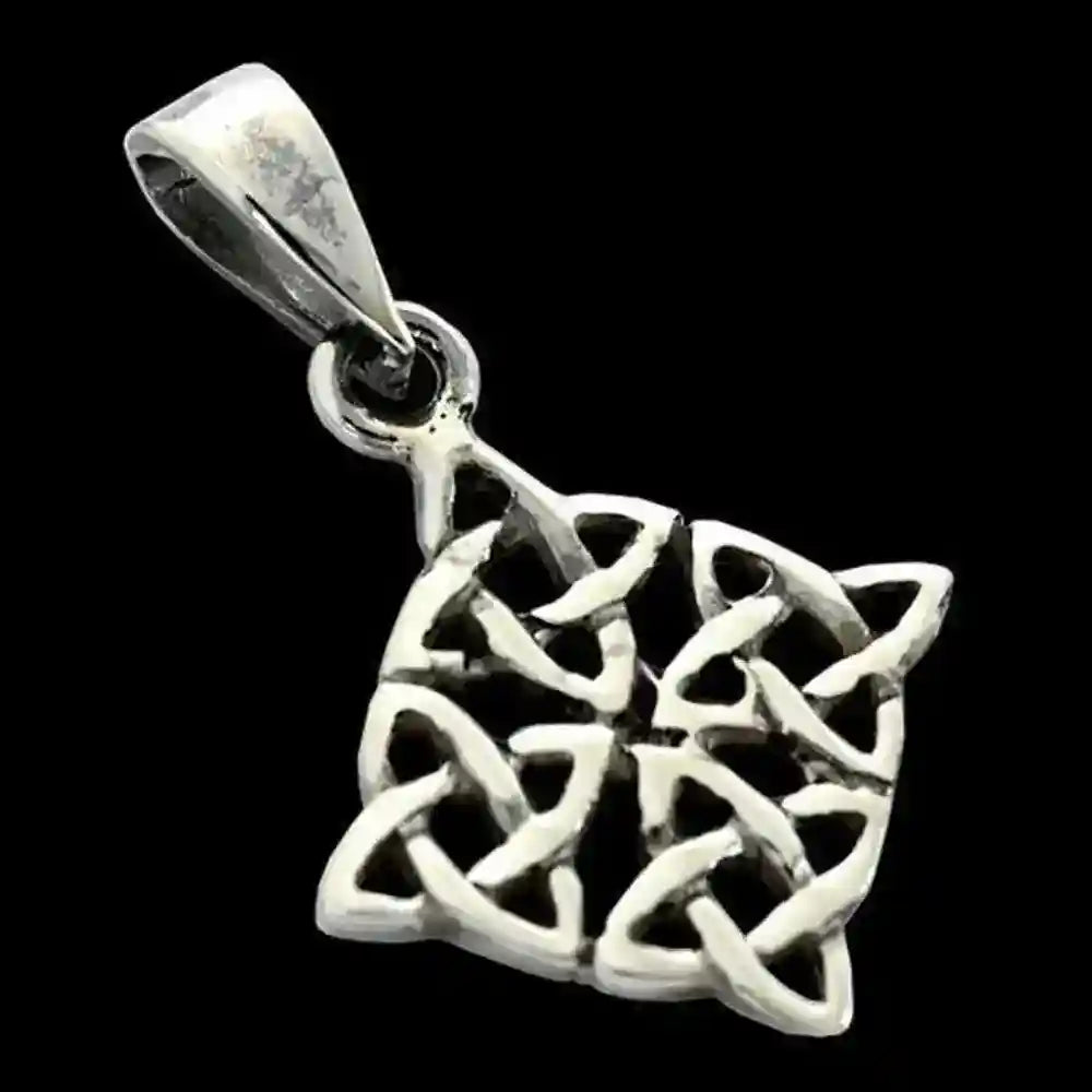 keltisches Erdsymbol klein Schmuck Anhänger 925er Silber 25x17mm