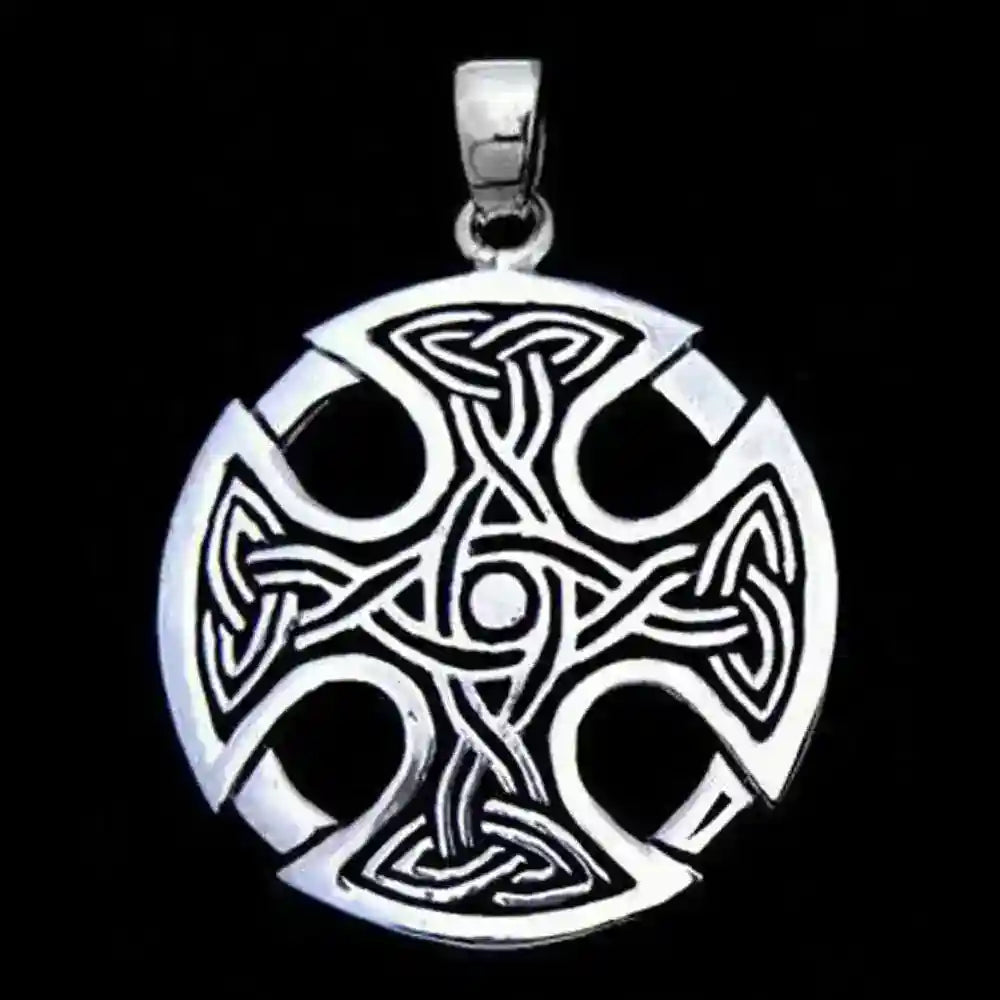 keltisches Kreuz mittel Schmuck Anhänger 925er Silber Kreuze 27x38mm - Firma Holzenplotz - Silberketten-Goldketten.de 