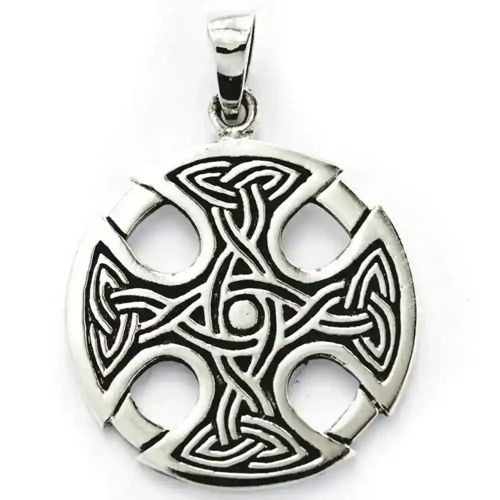keltisches Kreuz mittel Schmuck Anhänger 925er Silber Kreuze 27x38mm - Firma Holzenplotz - Silberketten-Goldketten.de 