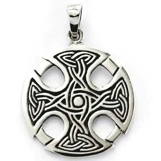 keltisches Kreuz mittel Schmuck Anhänger 925er Silber Kreuze 27x38mm - Firma Holzenplotz - Silberketten-Goldketten.de 
