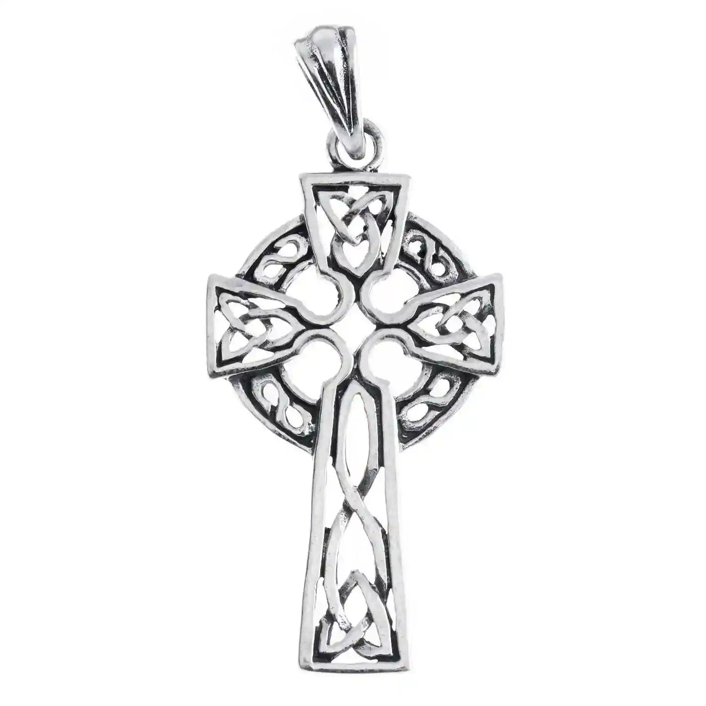 keltisches Kreuz Schmuck Anhänger 925er Silber - Kreuze - 19x42mm (inkl. Aufhängung)