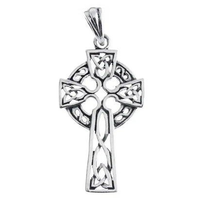 keltisches Kreuz Schmuck Anhänger 925er Silber - Kreuze - 19x42mm (inkl. Aufhängung)