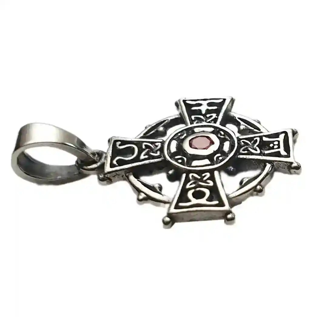 Keltisches Rad-Kreuz Schmuck Anhänger 925er Silber - Kreuze - 26x19mm