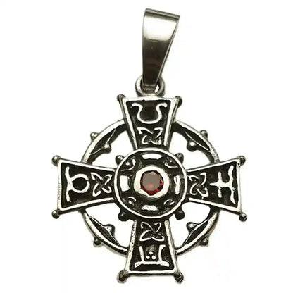 Keltisches Rad-Kreuz Schmuck Anhänger 925er Silber - Kreuze - 26x19mm