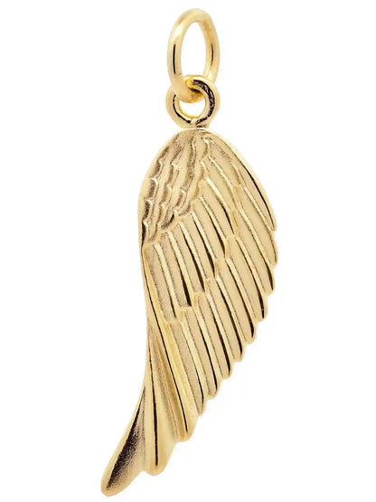 Kettenanhänger Anhänger Flügel massiv 925 Sterlingsilber vergoldet - Firma Holzenplotz - Silberketten-Goldketten.de 