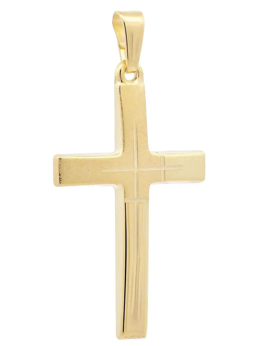 Kettenanhänger Gold Anhänger Kreuz massiv 333 - 8 Karat Gold - Firma Holzenplotz - Silberketten - Goldketten.de