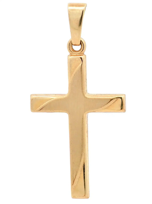 Kettenanhänger Gold Anhänger Kreuz massiv 333 - 8 Karat Gold - Firma Holzenplotz - Silberketten - Goldketten.de