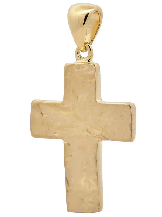 Kettenanhänger Gold Anhänger Kreuz massiv 333 - 8 Karat Gold - Firma Holzenplotz - Silberketten-Goldketten.de 