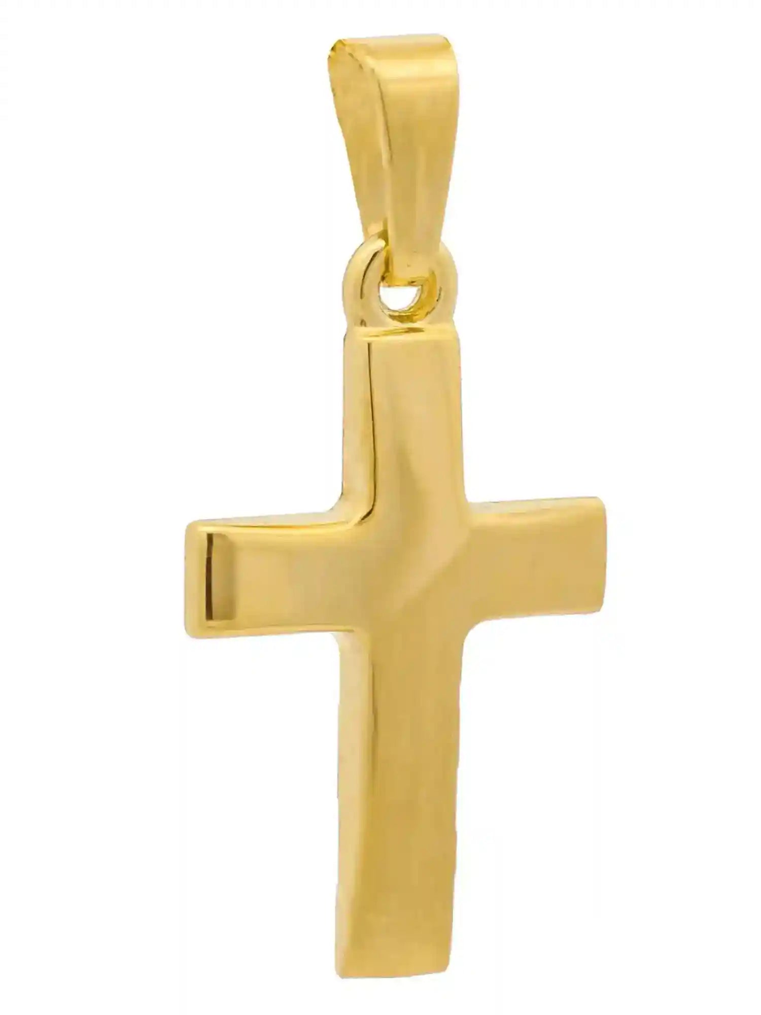 Kettenanhänger Gold Anhänger Kreuz massiv 333 - 8 Karat Gold - Firma Holzenplotz - Silberketten-Goldketten.de 