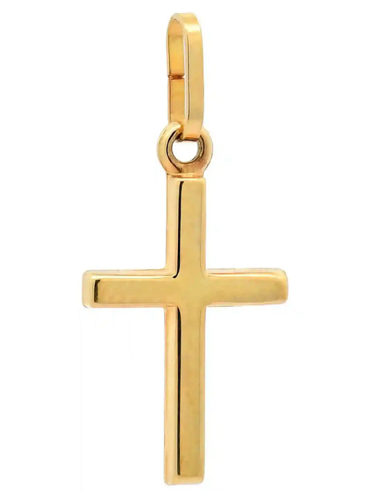 Kettenanhänger Gold Anhänger Kreuz massiv 333 - 8 Karat Gold - Firma Holzenplotz - Silberketten-Goldketten.de 
