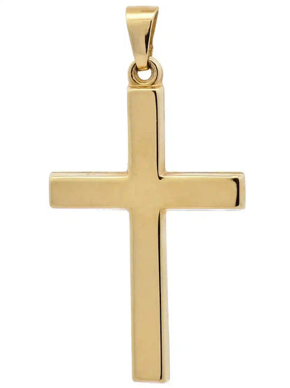 Kettenanhänger Gold Anhänger Kreuz massiv 585 - 14 Karat Gold