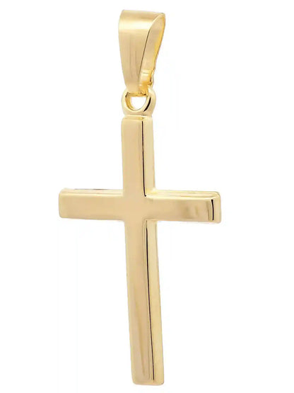 Kettenanhänger Gold Anhänger Kreuz massiv 585 - 14 Karat Gold