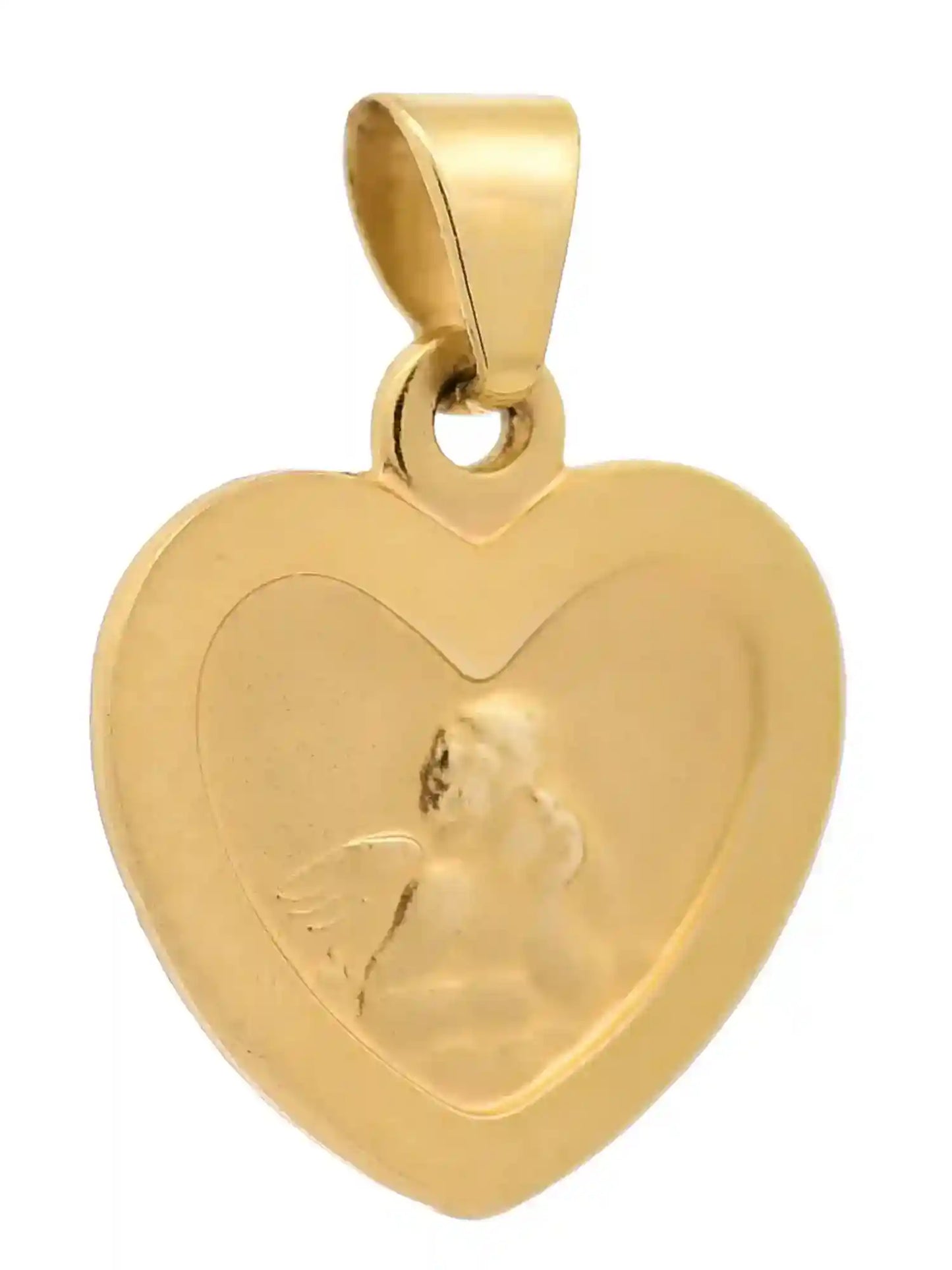 Kettenanhänger Gold Anhänger Medaille Amor  massiv 333 - 8 Karat Gold