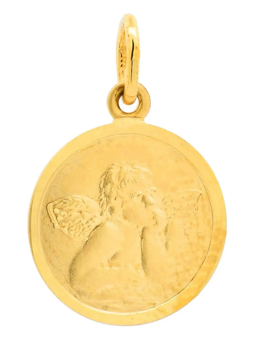 Kettenanhänger Gold Anhänger Medaille Amor  massiv 333 - 8 Karat Gold