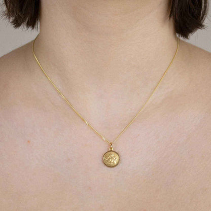 Kettenanhänger Gold Anhänger Medaille Amor massiv 333 - 8 Karat Gold - Firma Holzenplotz - Silberketten-Goldketten.de 