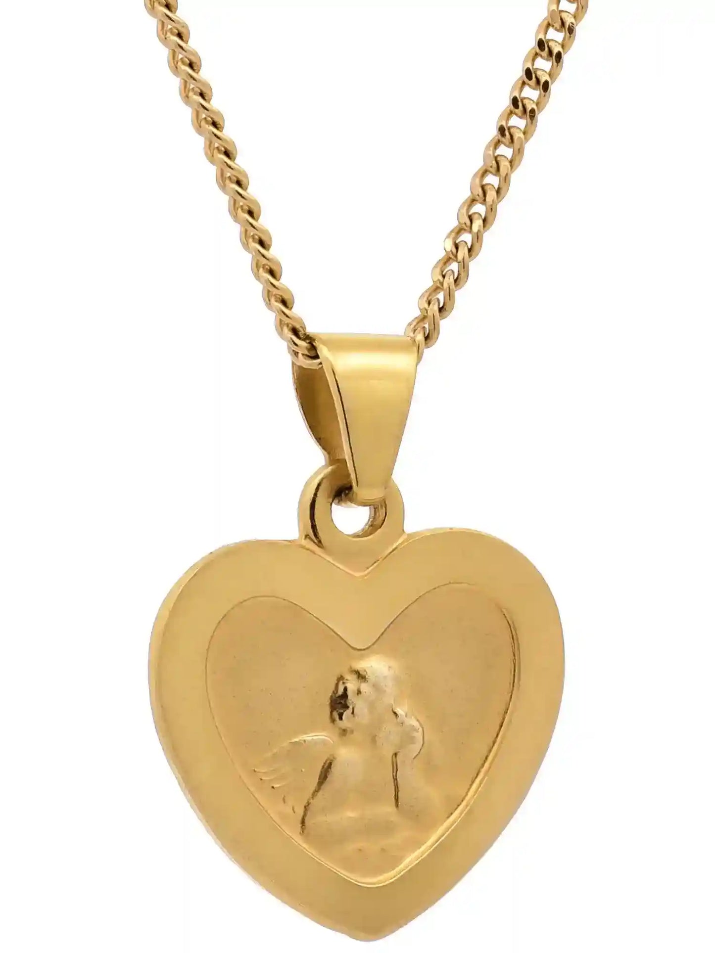 Kettenanhänger Gold Anhänger Medaille Amor  massiv 333 - 8 Karat Gold